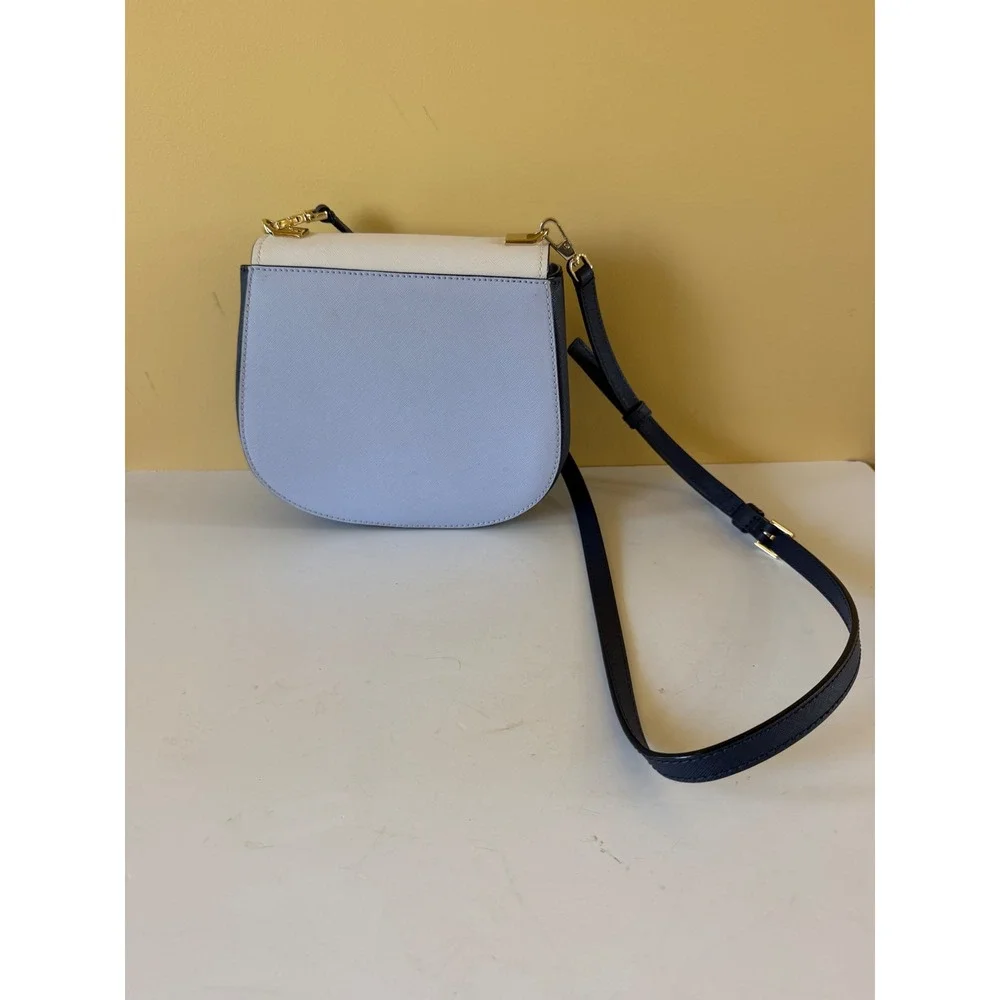 Kate Spade Brydie Tile Blue White Crossbody Bag Leather Preppy